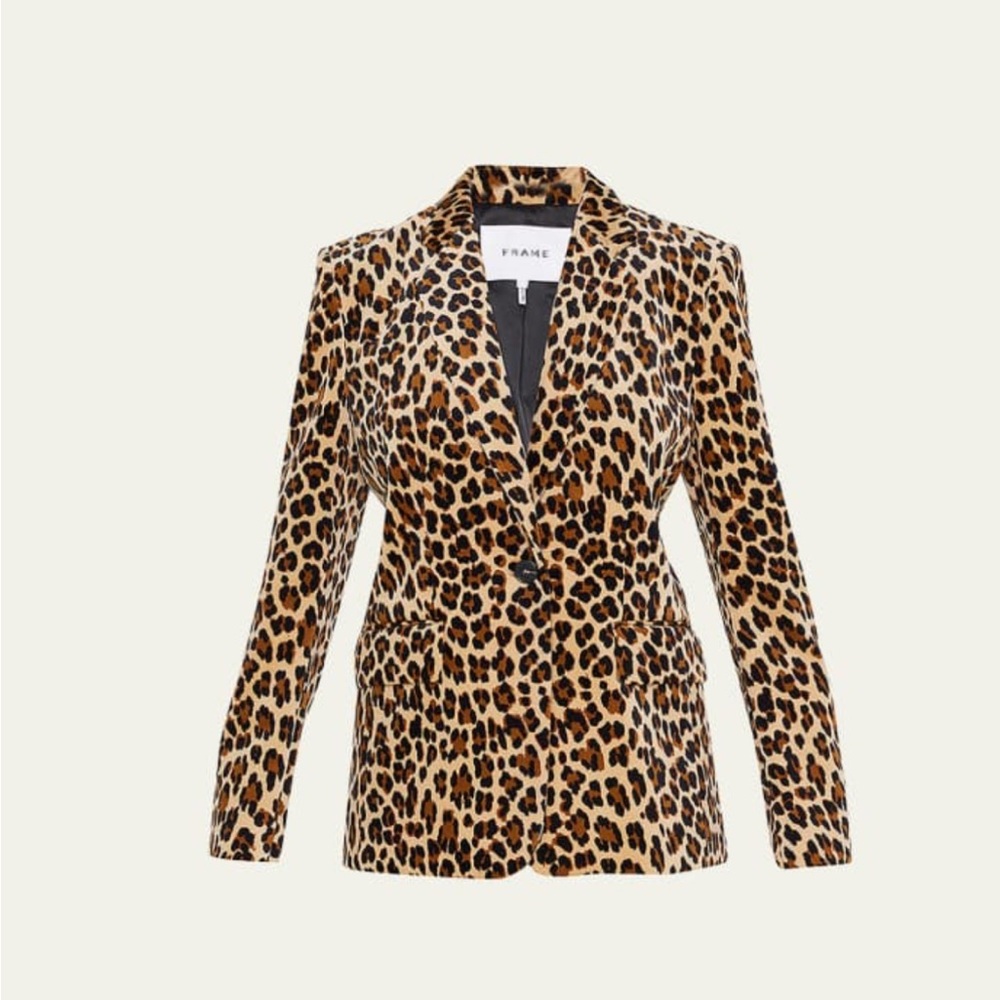 Frame Cheetah Blazer, new with tags. Lux!